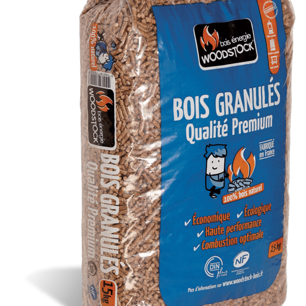 GRANULÉS DE BOIS WOODSTOCK 1 PALETTE DE 78 SACS DE 15 KG