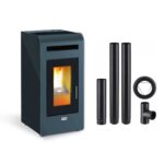 POÊLE À GRANULÉS CANALISABLE CAYENNE + TUYAUX D’ÉVACUATION POUJOULAT 16KW