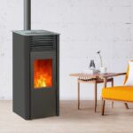 POÊLE À GRANULÉS ETANCHE EMAFLAM REVA 9 KW NOIR + BOITIER WIFI OFFERT – Image 2
