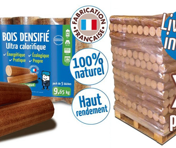 BÛCHES CALORIFIQUES WOODSTOCK 4 PALETTES, 416 SACS DE 5 BÛCHES